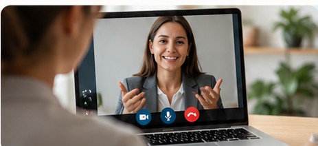 Sesión de mediación mediante videollamada